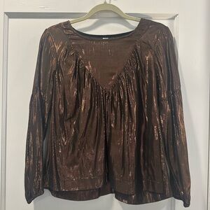 Metallic Brown Top from Anthro
